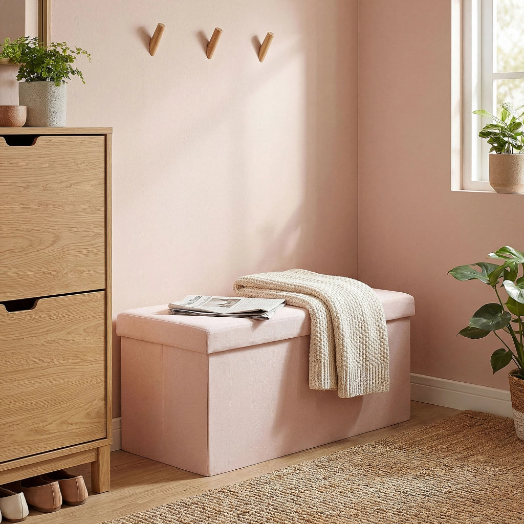 Cassa Panca Pieghevole ¨C zephmum ¨C Rosa 76x38x38 cm