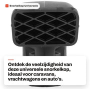 Snorkelkop Universale Anti-urto - Inserzione d'aria per uso Off-road - Resistente a temperature elevate - Inserzione con filtro per sabbia/Insetti - Realizzato in LLDPE duraturo