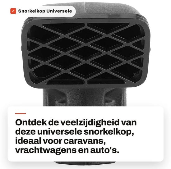 Snorkelkop Universale Anti-urto - Inserzione d'aria per uso Off-road - Resistente a temperature elevate - Inserzione con filtro per sabbia/Insetti - Realizzato in LLDPE duraturo