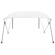 Bimini di Prua con Tendalino a 4 Archi Bianco 243x196x137 cm 92368