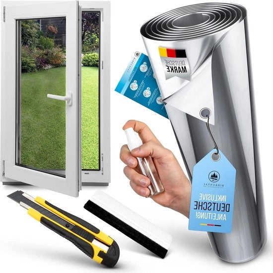 Folie zonwerend per esterno o interno - Protezione UV - Folio specchio - Folio termico - Folio per finestre - Non trasparente - Protezione da intrusioni - Folio per protezione termica - 60 x 90 cm