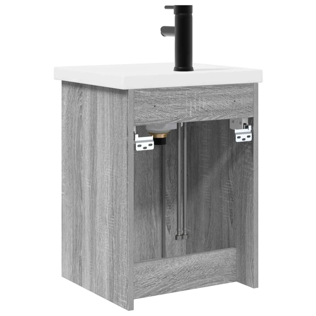 Mobile bagno con rubinetto Sonoma grigio 42 x 40 x 74,5 cm