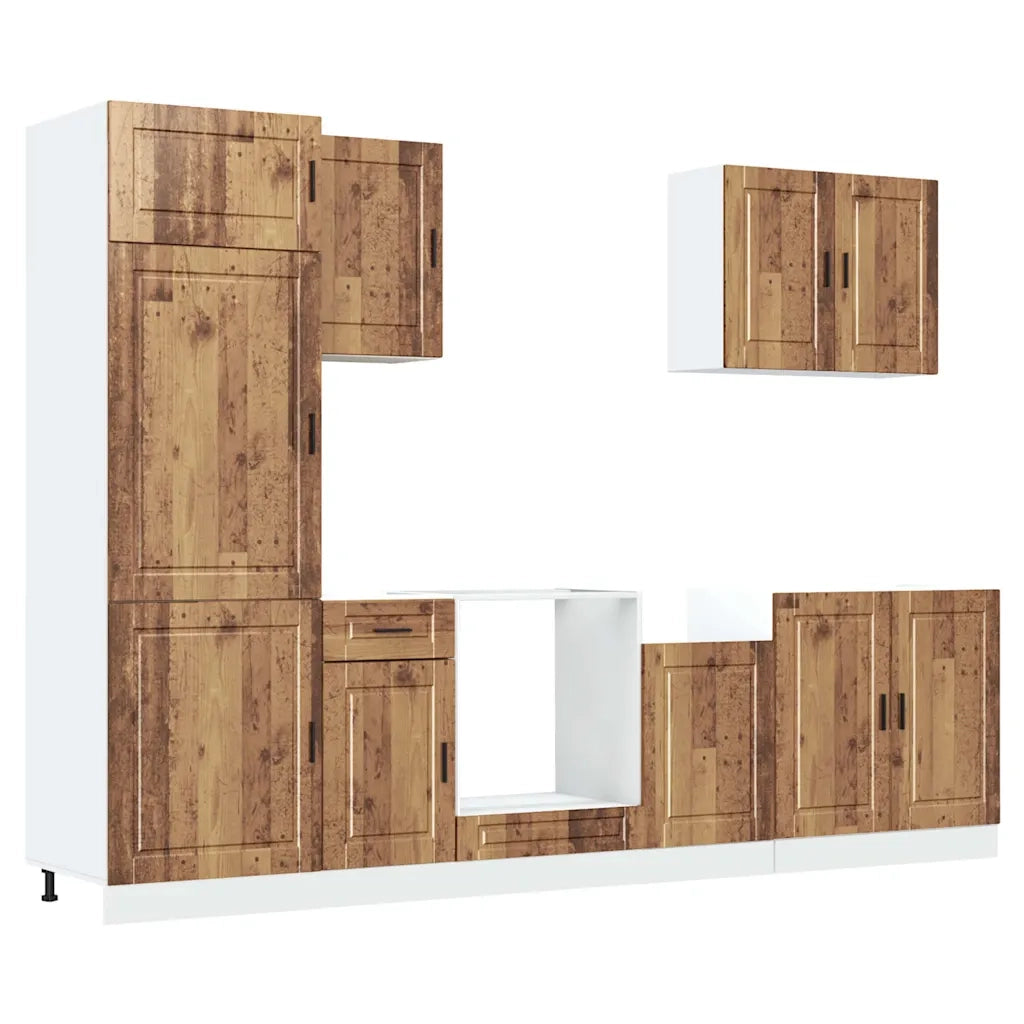 Set Mobili da Cucina 7 pz Porto Legno Vecchio in Truciolato 3314789
