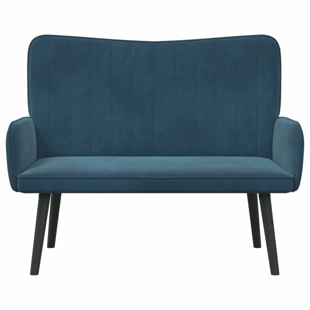 Sofa a Due Posti Blu 115 x 61 x 87 cm Velluto 42028958