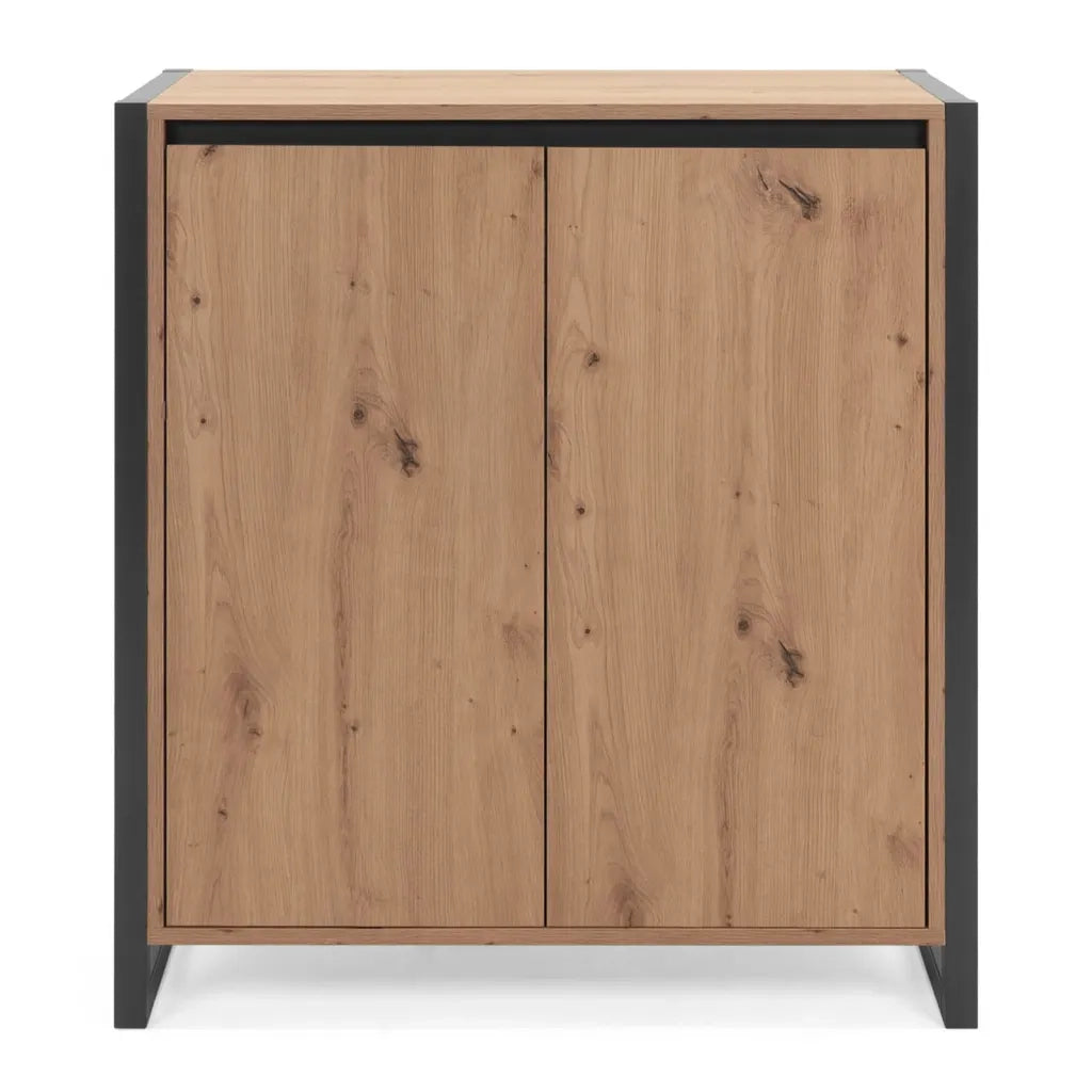 Finori Credenza Denver 1 Rovere Artigianale e Grigio Antracite 441178
