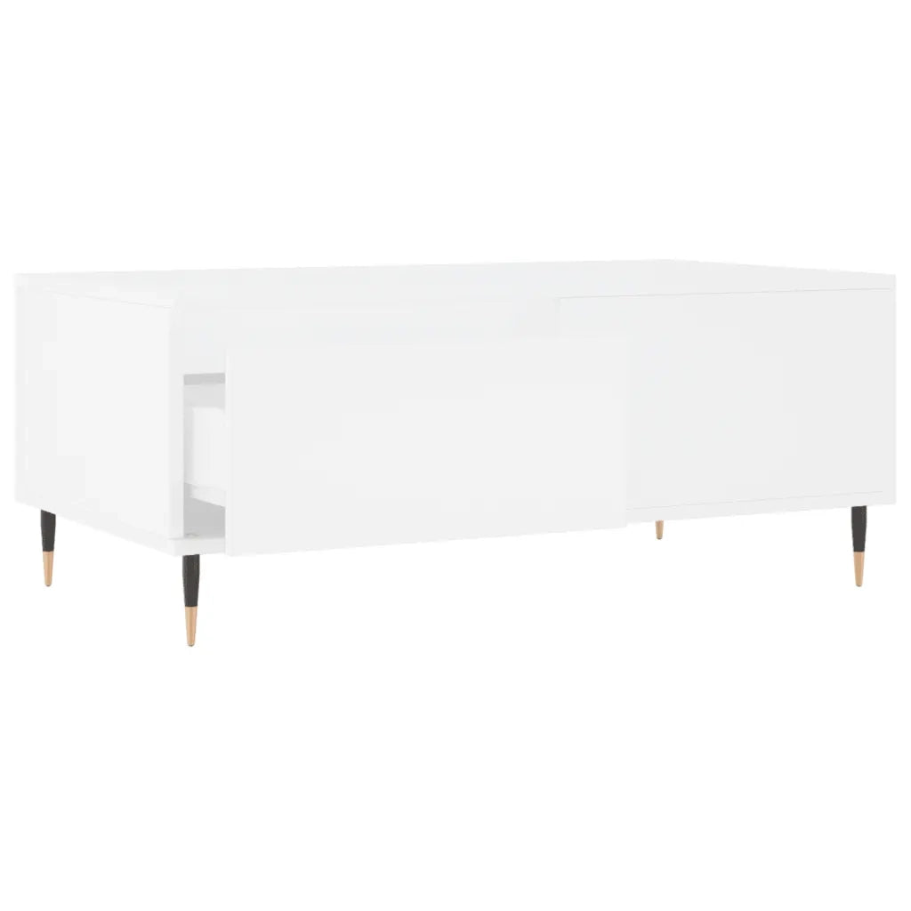Tavolino da Salotto-Tavolino da soggiorno-Tavolo Bianco 90x50x36,5 cm in Legno Multistrato 814548