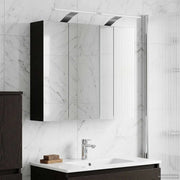 Mobiletto per specchio da bagno Rovere Nero 60 x 14,5 x 50 cm