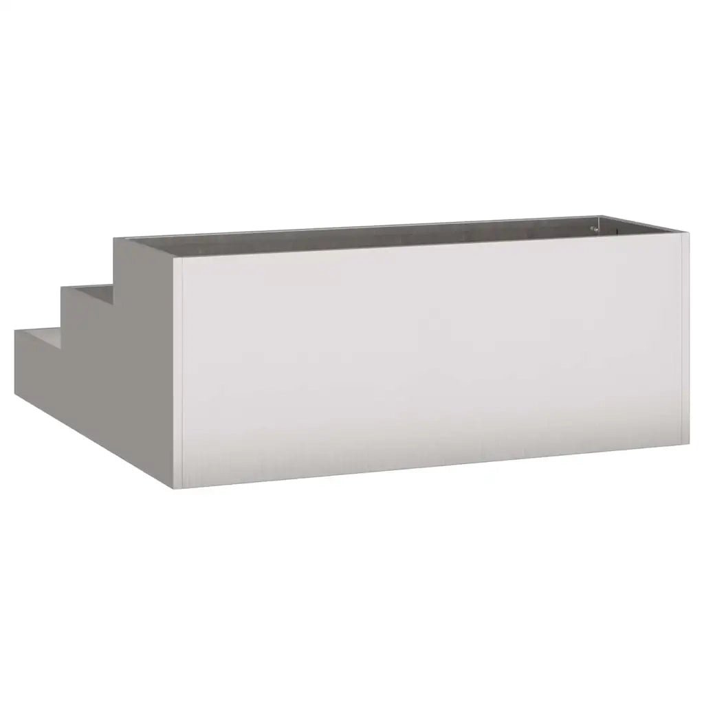 Vaso da giardino Argento 90 x 90 x 35 cm Acciaio inossidabile