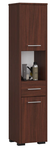 Colonna da bagno AKORD FIN Wengé 30 cm 2 ante 1 cassetto 30x30x140 cm
