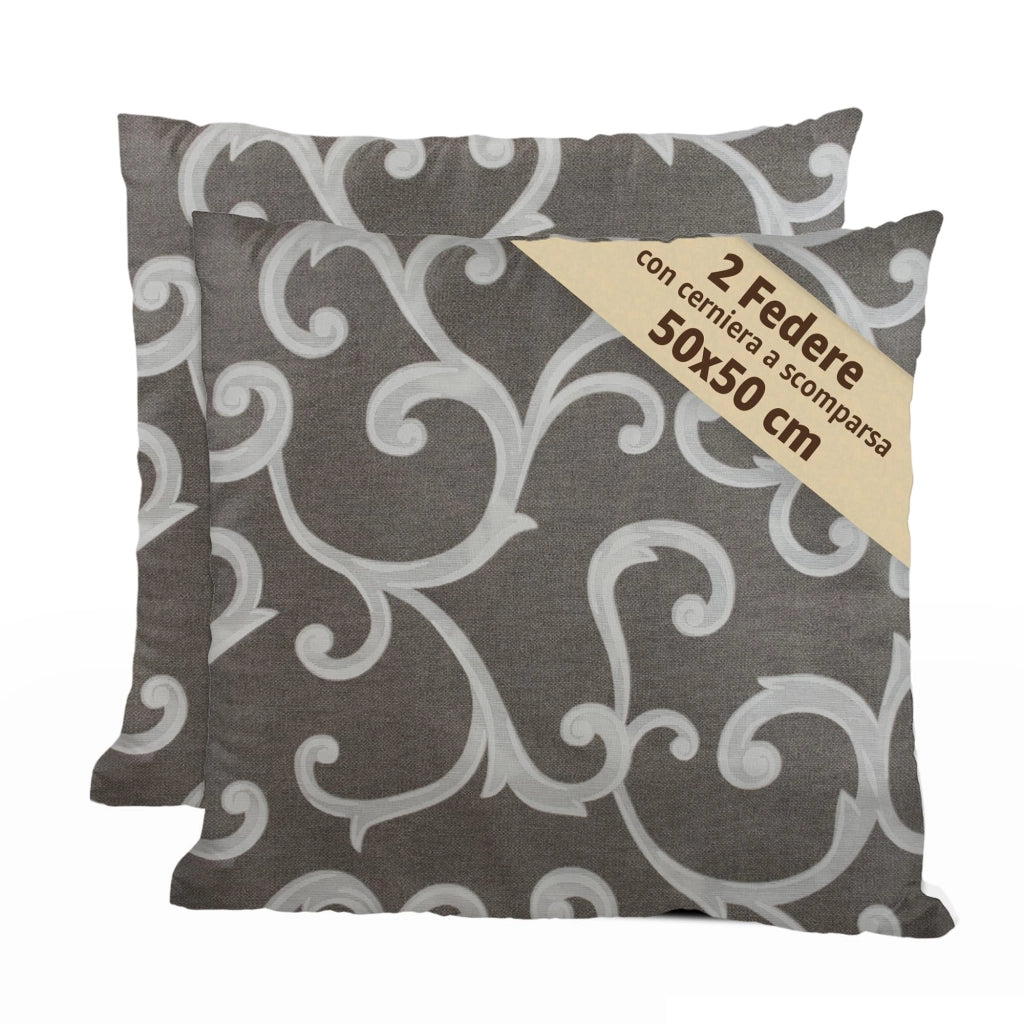 SONIT - Cuscini Divano Decorativi con Cerniera a Scomparsa 50X50 Colore: TORTORA