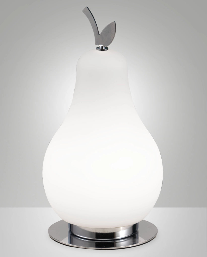 Lampada da Tavolo Wilma 8W LED Integrato 3000K Bianco/Cromato, Regolazione Luce al Tocco, IP20, 230V, Design in Metallo e Vetro - Wilma