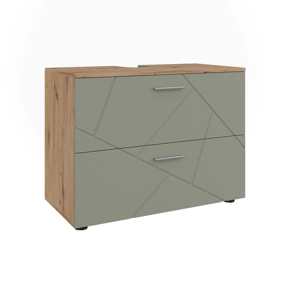 Vicco Mobile sottolavabo per bagno Verde salvia 80 x 58.6 cm con cassetti