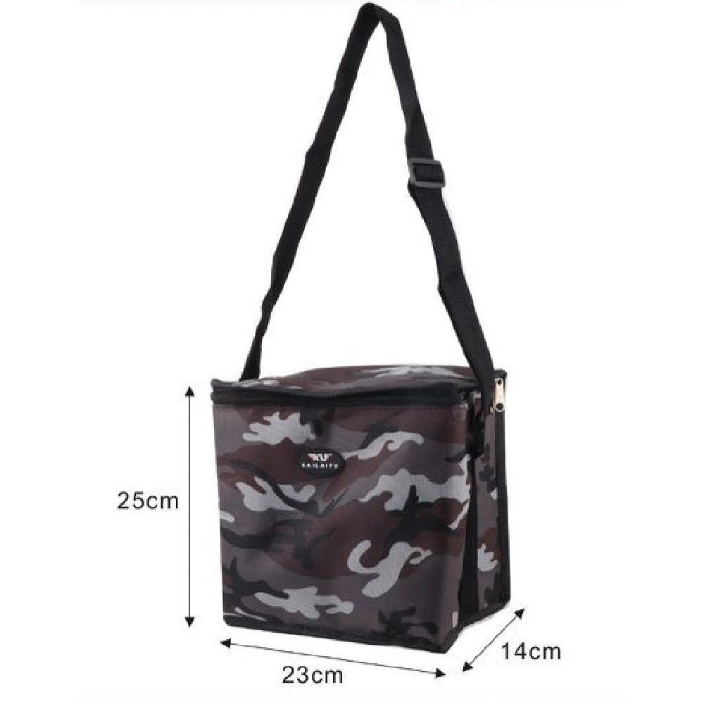 Trade Shop - Borsa Termica Militare Con Tracolla 8 Lt Per Campeggio Spiaggia 25x14x23cm 12813 -