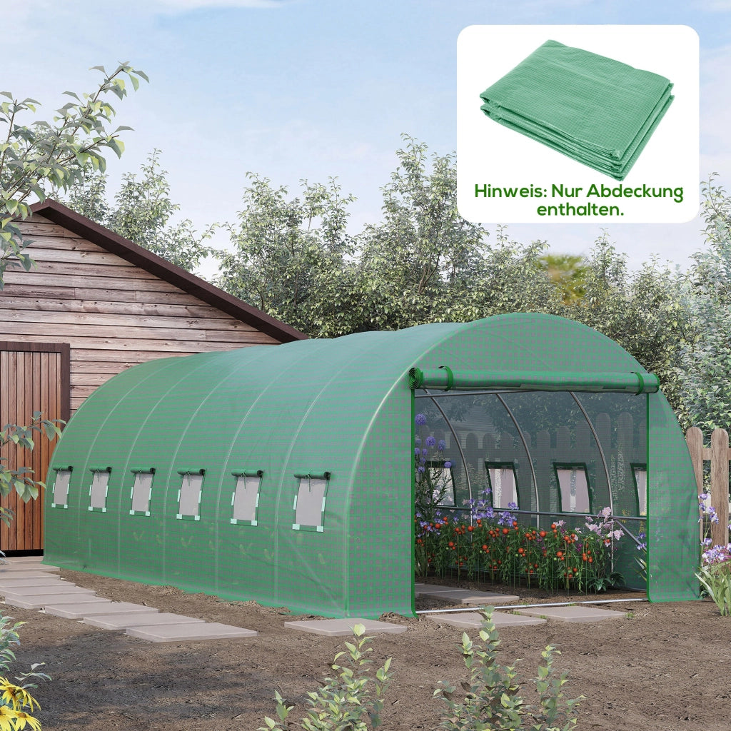 Telo Serra 3x6 m ¨C zephmum ¨C Verde 12 Finestre UV Resina Polipropilene