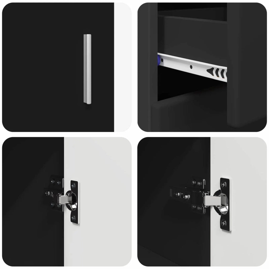 Credenza FLORIN Nero 88,5 x 30,5 x 73 cm Legno multistrato 880312