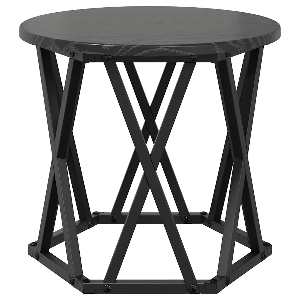 Tavolo Laterale Nesting 3 pcs Rovere Nero 868255