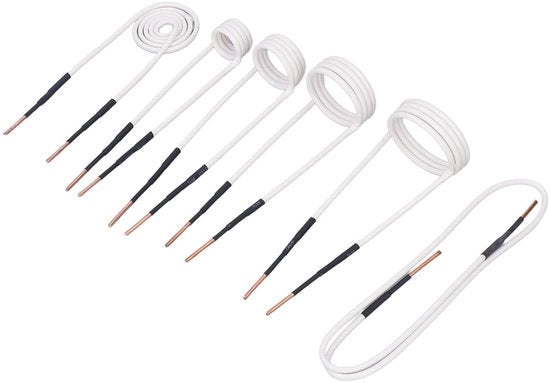 Set di Induttore a Riscaldamento 6 pezzi - Nucleo in Ottone 2,5 mm - Diversi Diametri 20/30/40/50 mm - Duraturo - Resistente all'Overriscaldamento - Superficie Resistente ai Sforzi - Induttore a Riscaldamento