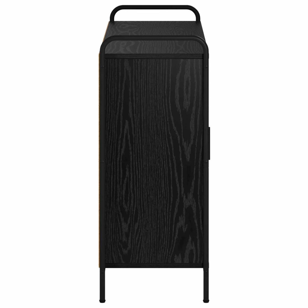 Credenza Rovere Nero 97 x 33 x 81 cm Legno ingegnerizzato 8013848