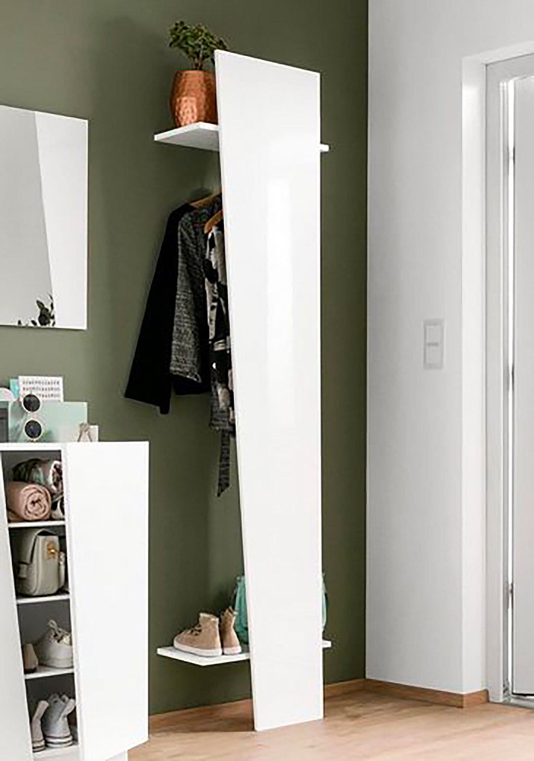 Appendiabito  50x30x200 cm Vega Bianco Lucido