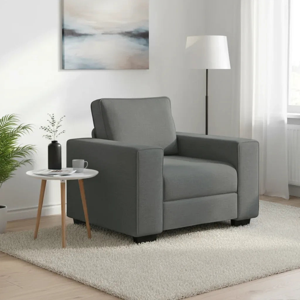 Poltrona Grigio Scuro 100x77x82 cm in Tessuto 4105147
