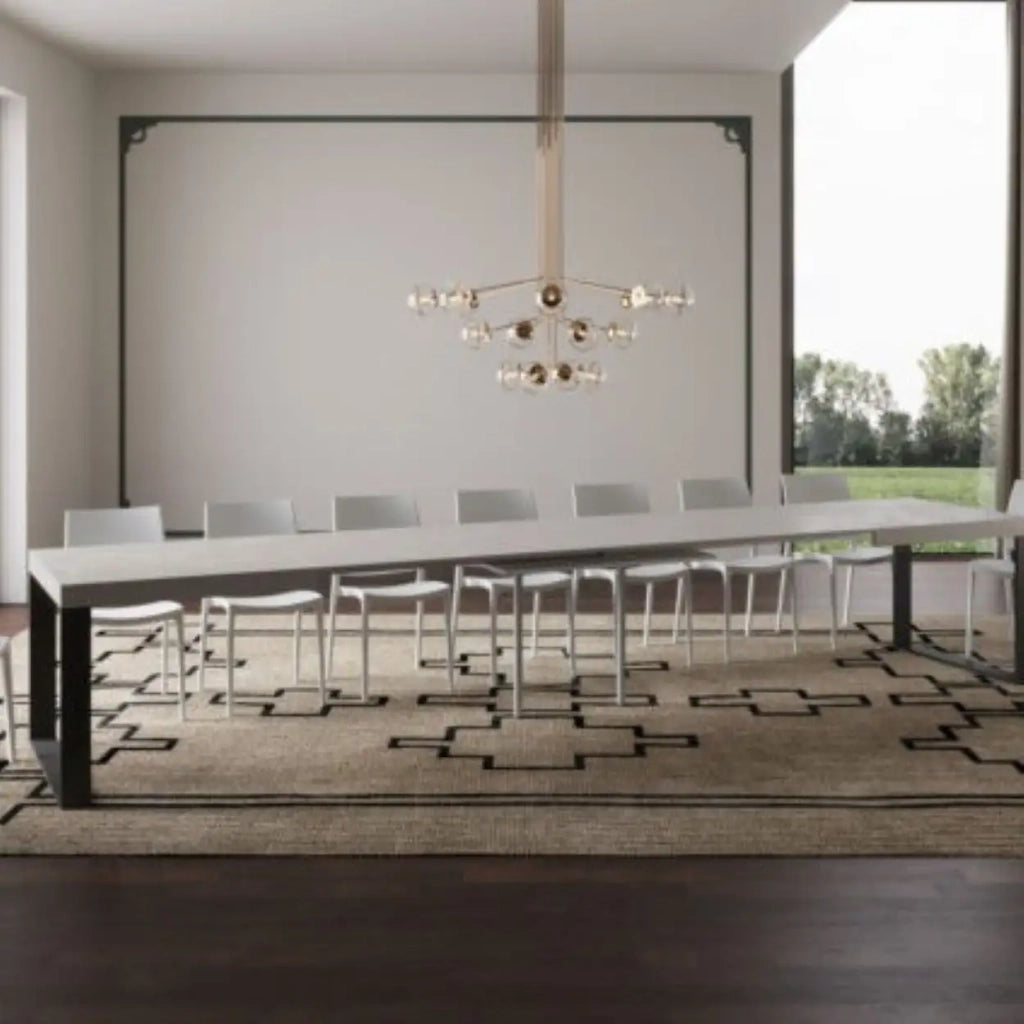 Tavolo allungabile 180/440x90 cm Tecno cashmere gambe antracite