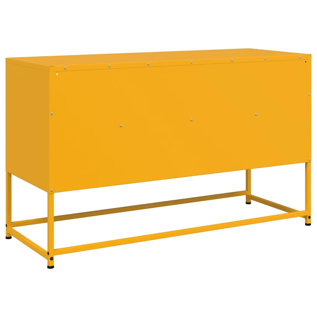 Mobile TV Giallo Senape 100,5x39x60,5 cm in Acciaio 846545