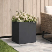 Vaso da giardino Nero 20 x 20 x 20 cm Acciaio laminato a freddo 8004924