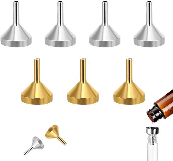 Set di Treccia 7 pezzi - Treccia Mini Piccola - Treccia Metallica - Treccia per Liquidi - Diametro 1,8 cm - Altezza 2,1 cm