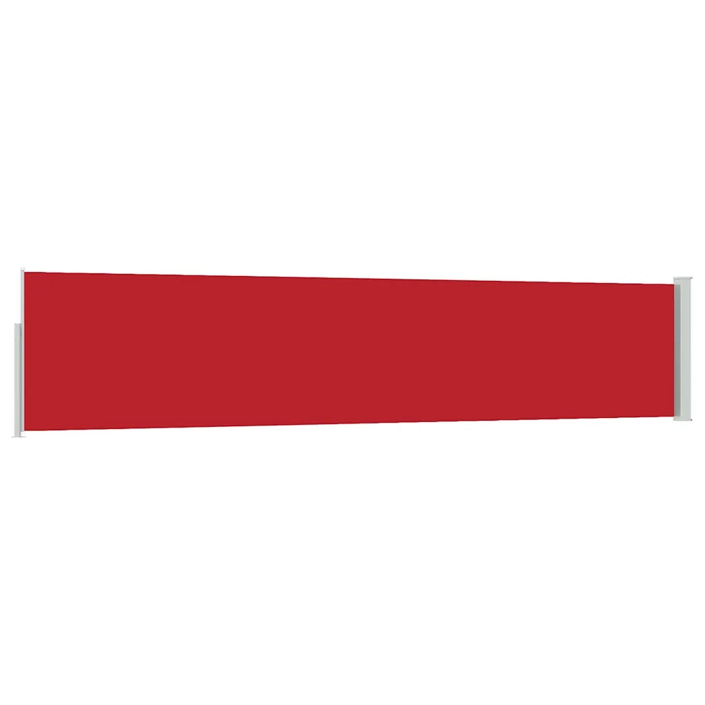 Tenda Laterale Retrattile per Patio 100x500 cm Rosso 48385