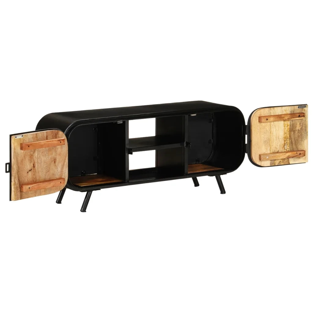 Mobile Porta TV 110x30x45 cm in Legno Massello di Mango Grezzo 328414