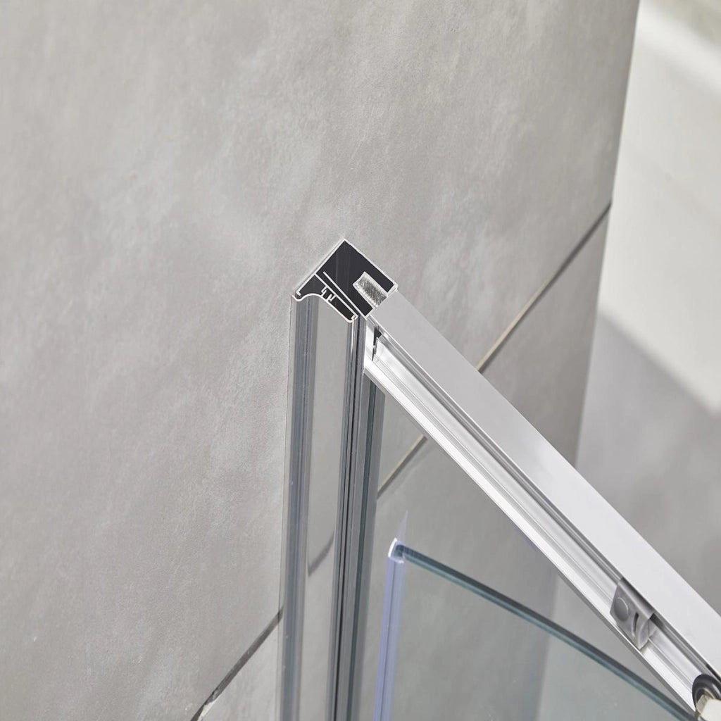 Box Doccia Semicircolare 90x90 cm 2 Ante Scorrevoli in Cristallo Trasparente 6mm H195 Bonussi Giuly