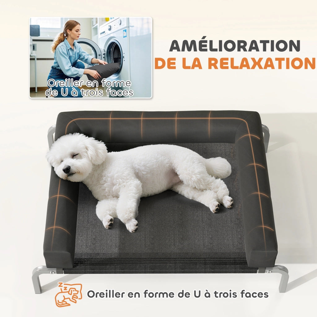 Letto per Cane Raffrescante ¨C zephmum ¨C Nero 90x65x30 cm