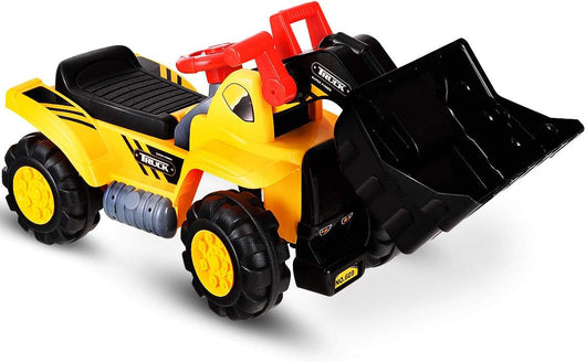 Escavatore Giocattolo Cavalcabile, Ruspa Elettrica Multifunzione con Suoni Realistici, Funzione Avanti e Dietro, Regalo per Bambini 3 Anni +, 85 x 45 x 30 cm