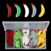 Set di imitazione di insetto per pesci acquatici dolci - 50 pezzi - Materiale PVC - Imitazione di insetto morbido - Insetti artificiali