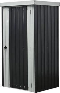 Casetta Box Da Giardino in acciaio galvanizzato ad una porta, misura base 77x98 cm