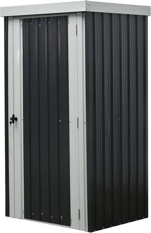 Casetta Box Da Giardino in acciaio galvanizzato ad una porta, misura base 77x98 cm