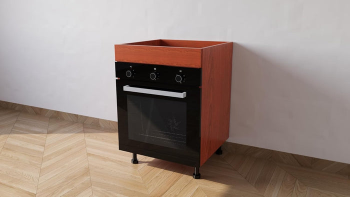 Mobile Base forno il legno L 60 x H 72 x P 55,5 cm in kit colore Ciliegio