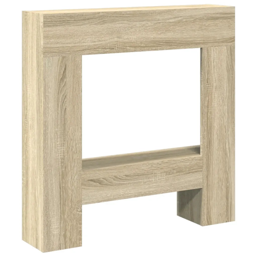 Cornice per Camino-Rivestimento per Camino Rovere Sonoma 81x18x82 cm in Truciolato