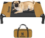 Letto per cani elevato, dimensioni 89 x 63 cm, altezza 19 cm, facile da montare, respirabile, duraturo, facile da pulire, letto per animali domestici, adatto per interni, giardini, esterni - colore moka