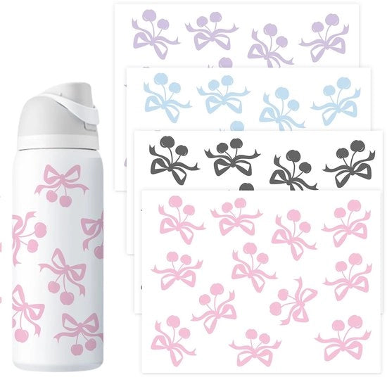 Sticker trasferibili in vetro - 4 colori - dimensioni 24,89 x 19,05 cm