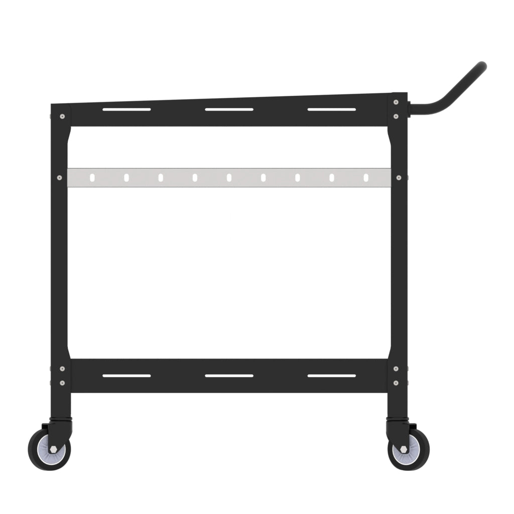Carrello Portavivande Bard in Acciaio con 2 Ripiani e Ruote 72x77x38 cm - Nero casa.pro