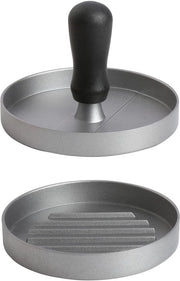 Hamburgerpers con strato antiaderente - Hamburgerpers in ghisa - Diametro 11,8 cm - Hamburgers/patties perfetti - Aluminium robusto - Manico in plastica - Burgerpers