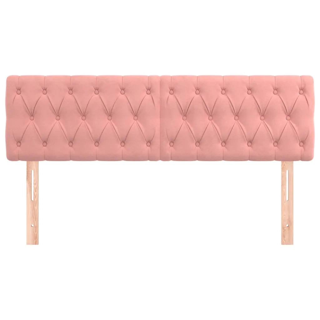 Testiera | Testata Rosa 144x7x78/88 cm in Velluto