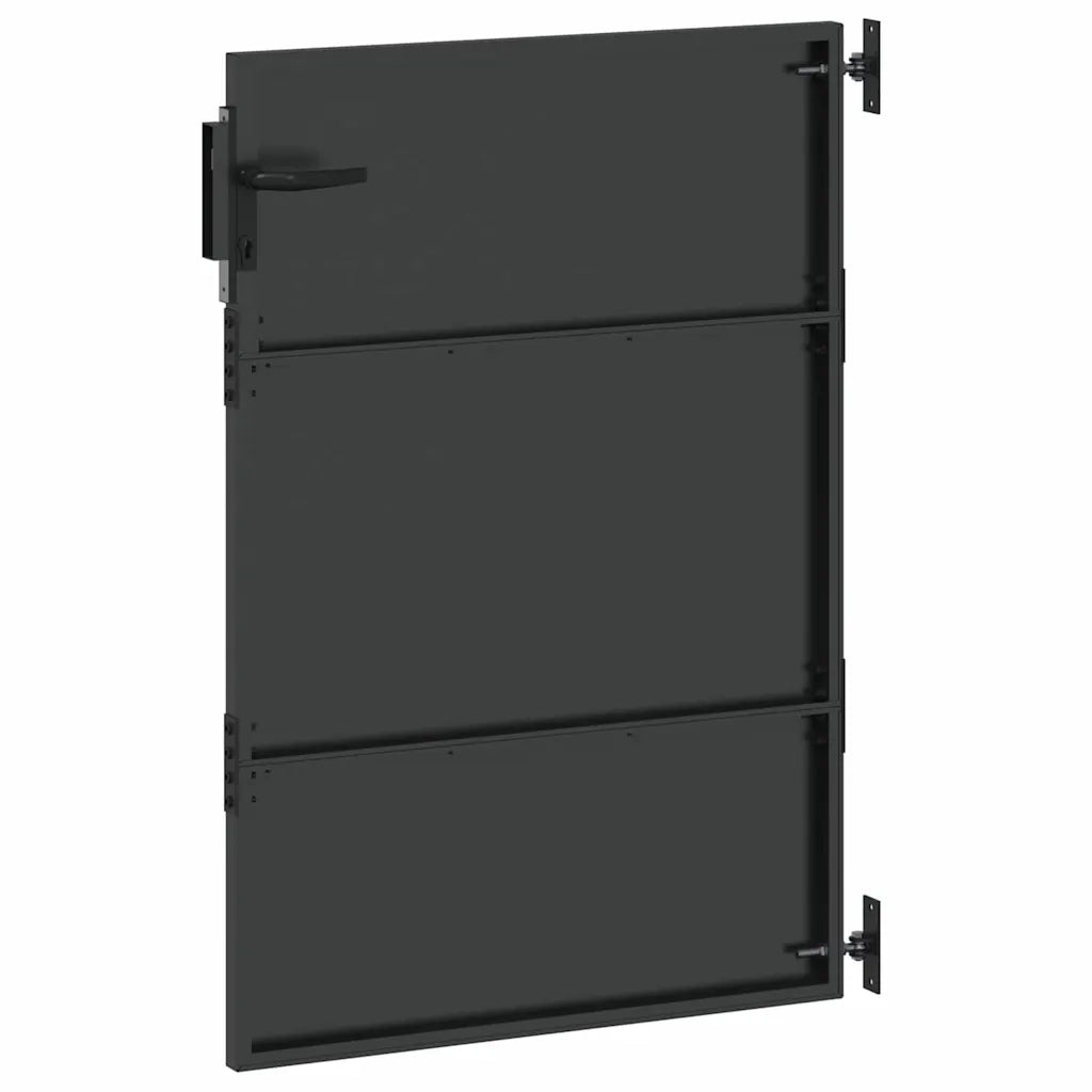 vidaXL Cancello da giardino con blocco Nero 105 x 150 cm