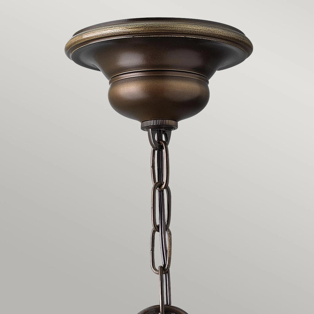 Lampadario Cello bronzo antico 3 luci E27 60W Hinkley