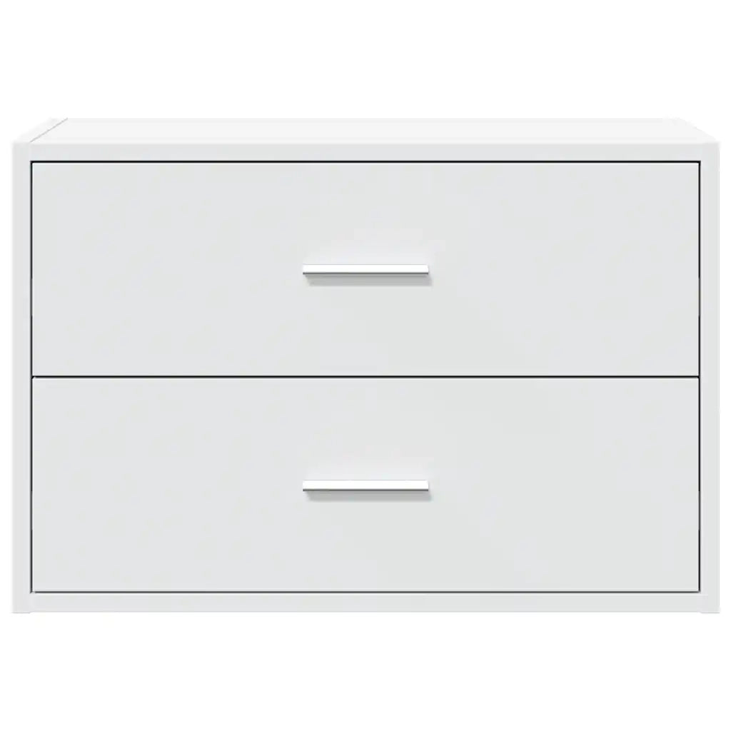 Armadio con 2 Cassetti Bianco 60x31x40 cm in Legno Multistrato
