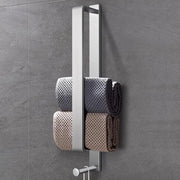 Barra per Asciugamani Senza Forare, Barra per Asciugamani Autoadesiva con Maniglia per Bagno Cucina in Acciaio Inossidabile Argento 43.5cm con Gancio