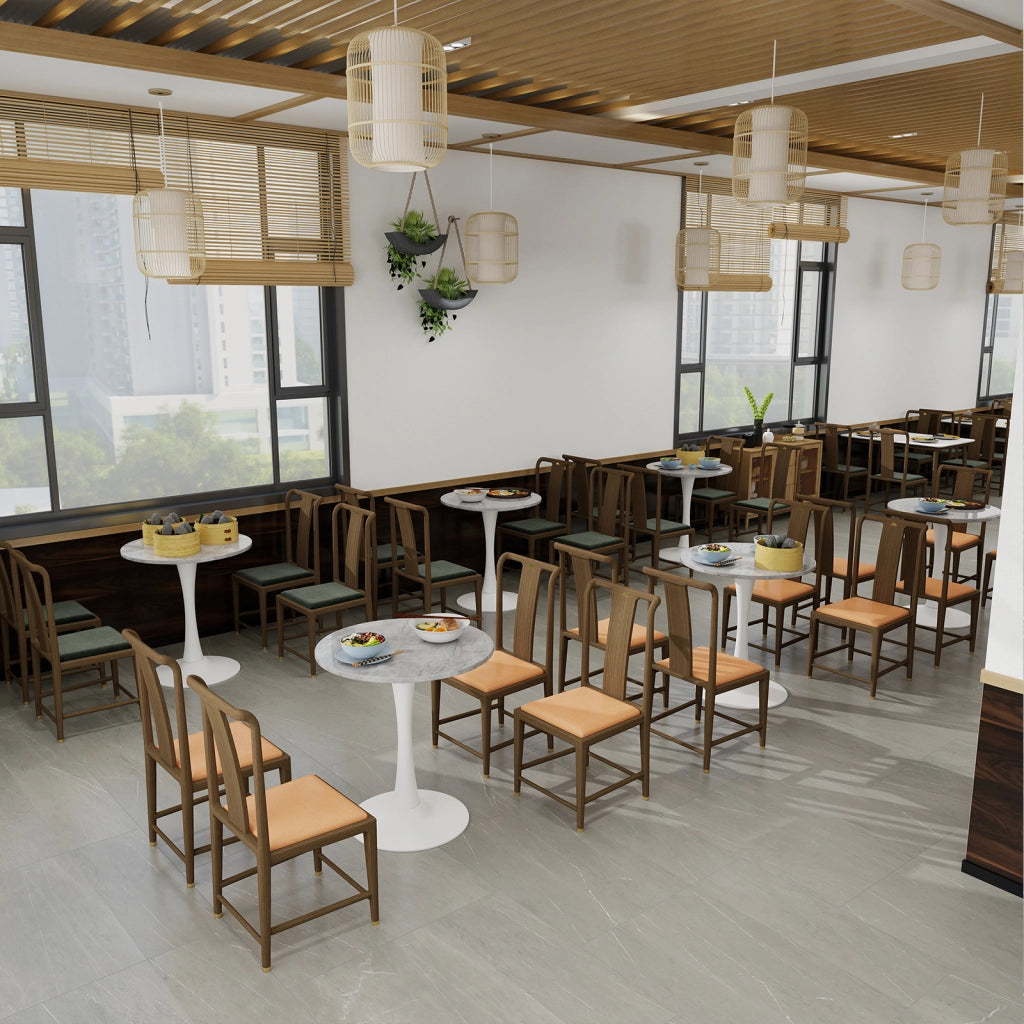 Tavolino da Caff¨¨ Rotondo ¨C MINIMAL ¨C Marmo Bianco con Venature Grigie, 70 cm