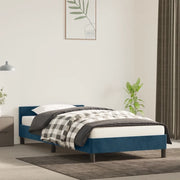Giroletto con Testiera Blu Scuro 90x200 cm in Velluto cod mxl 62488
