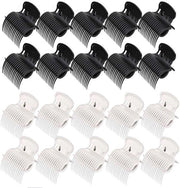 Clip per rullaggio capelli in acciaio inossidabile - Sicuro e affidabile - Bianco-nero - Stile capelli - Ideale per parrucchieri - 24 pezzi